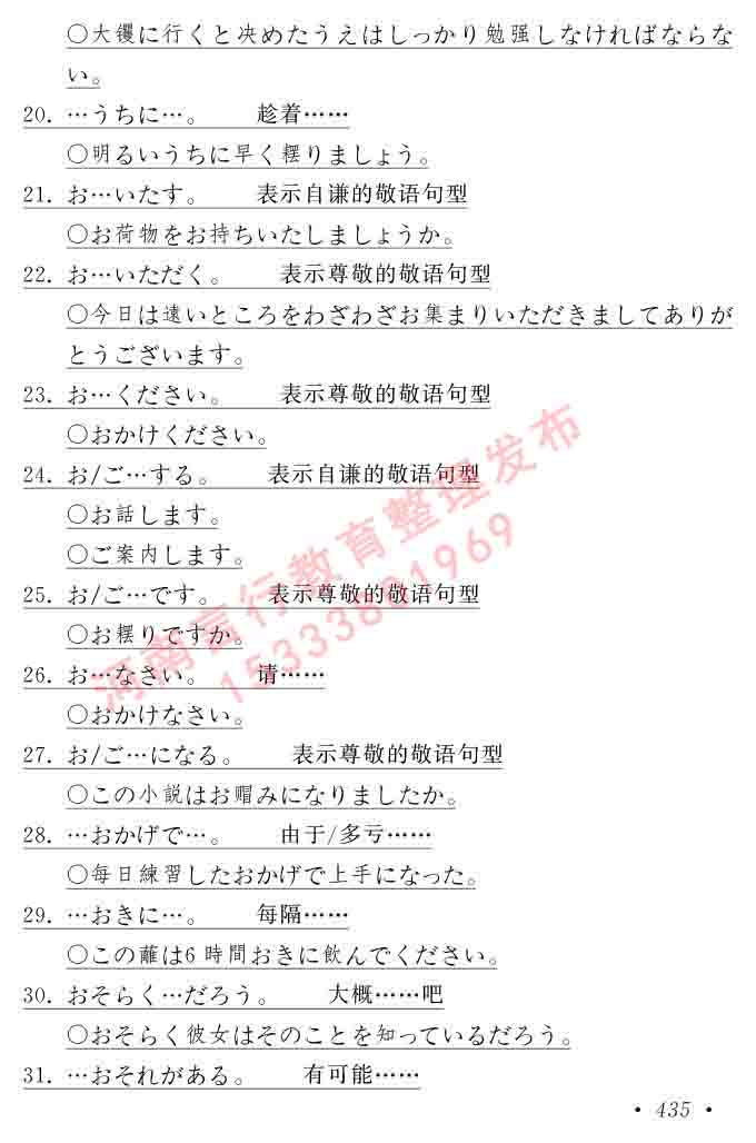 同等学力人员申请硕士在职研究生学位证日语水平全国统一考试复习大纲（第六版）及模拟真题试卷含标准答案-439.jpg
