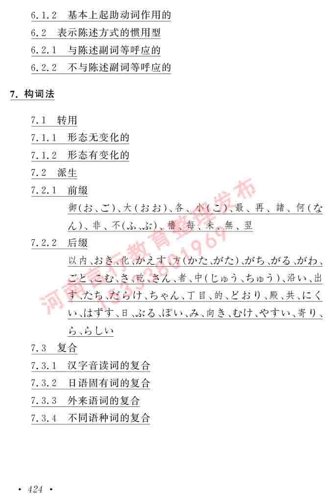 同等学力人员申请硕士在职研究生学位证日语水平全国统一考试复习大纲（第六版）及模拟真题试卷含标准答案-428.jpg