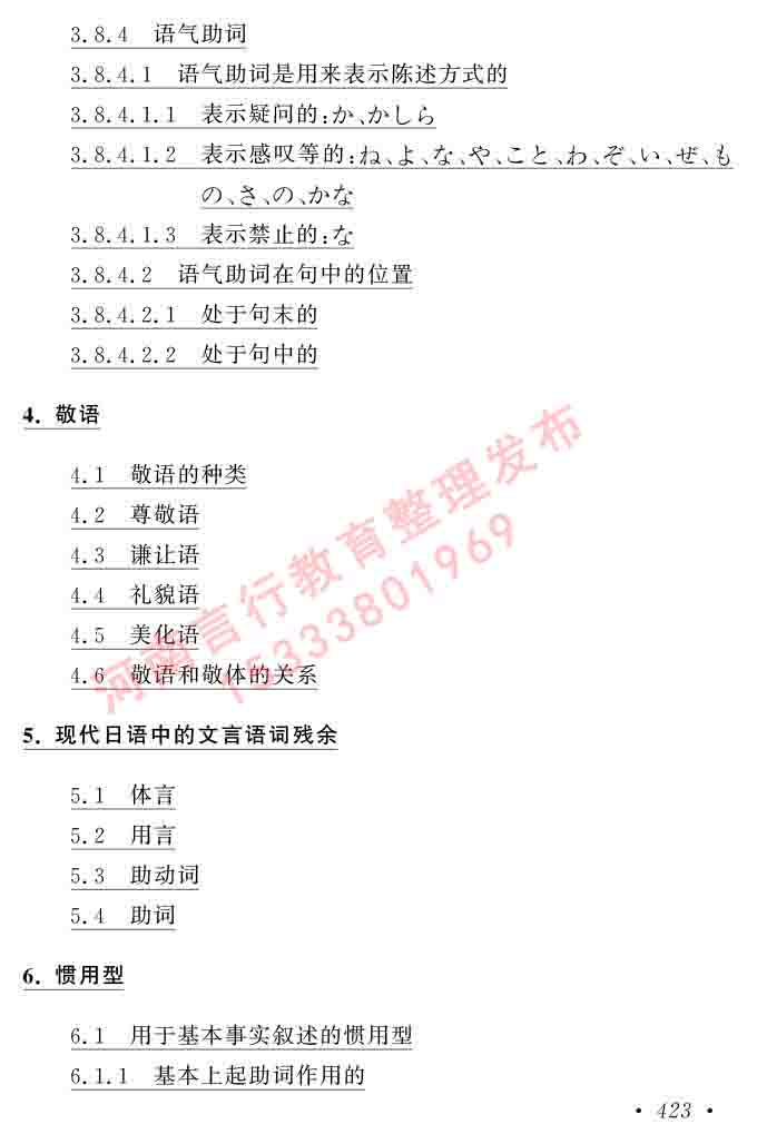 同等学力人员申请硕士在职研究生学位证日语水平全国统一考试复习大纲（第六版）及模拟真题试卷含标准答案-427.jpg