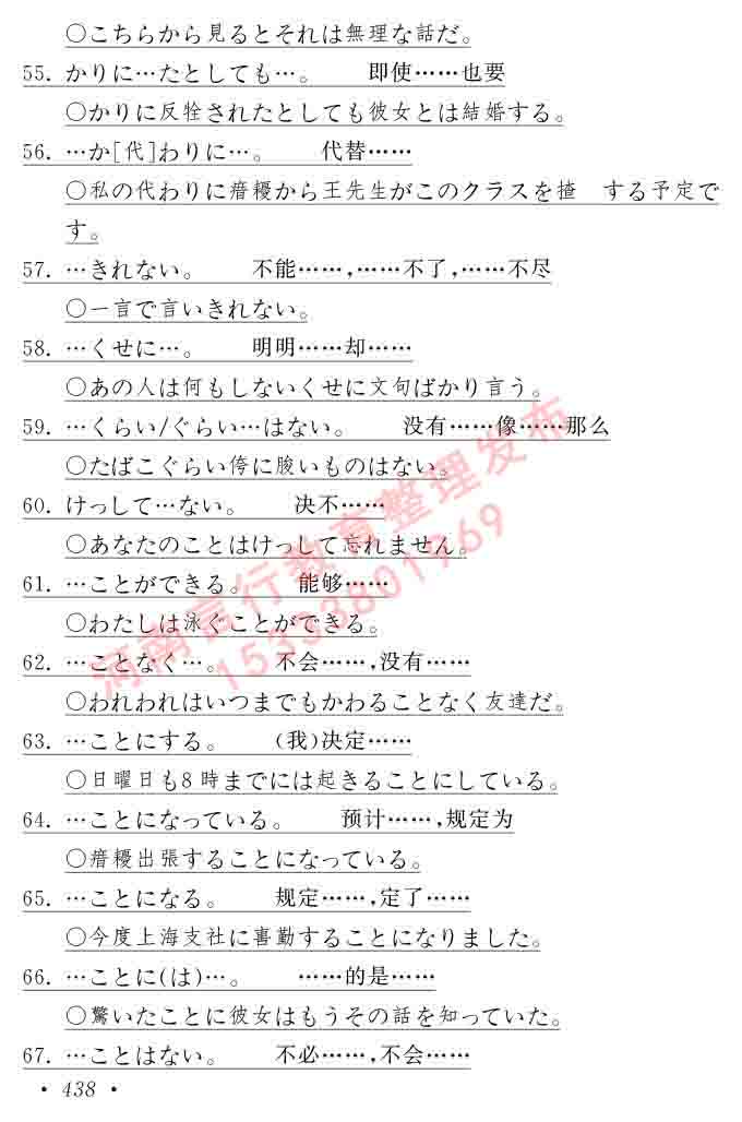 同等学力人员申请硕士在职研究生学位证日语水平全国统一考试复习大纲（第六版）及模拟真题试卷含标准答案-442.jpg