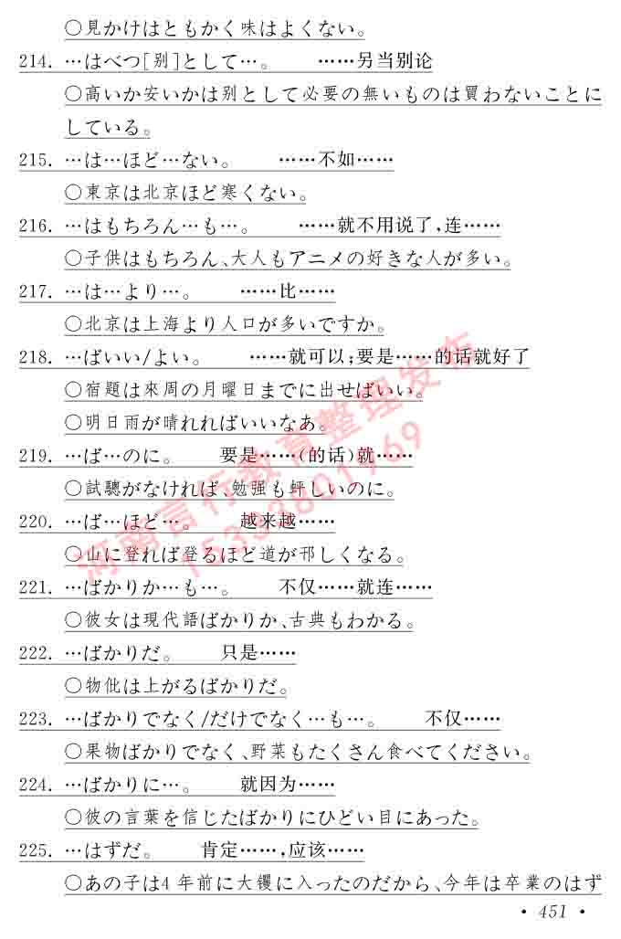 同等学力人员申请硕士在职研究生学位证日语水平全国统一考试复习大纲（第六版）及模拟真题试卷含标准答案-455.jpg